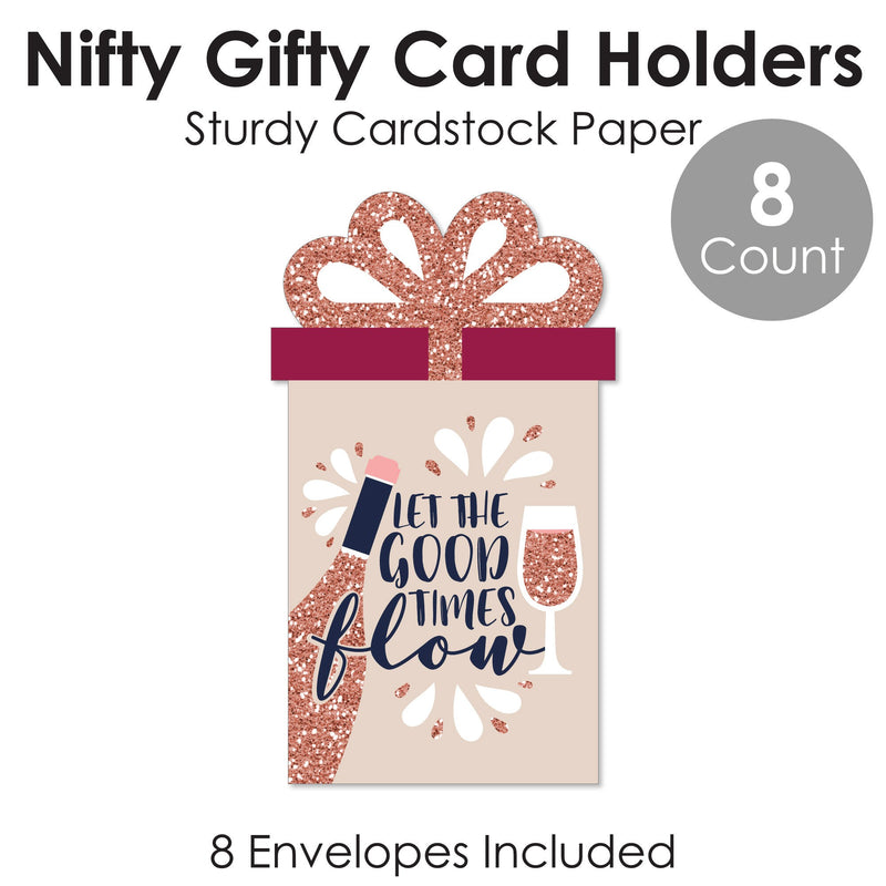 But First, Wine - Wine Tasting Party Money and Gift Card Sleeves - Nifty Gifty Card Holders - Set of 8