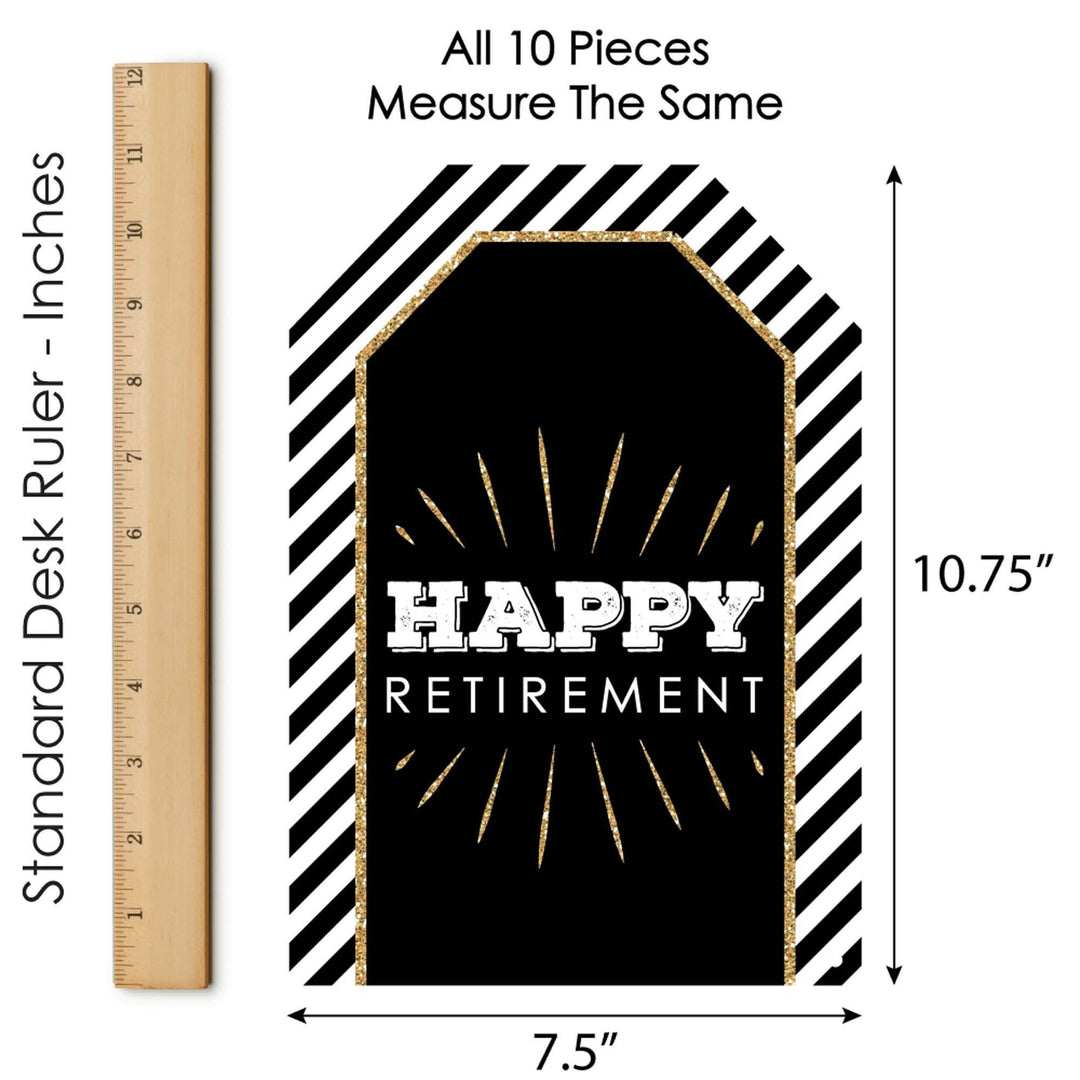 Happy Retirement - Hanging Vertical Paper Door Banners - Retirement Party Wall Decoration Kit - Indoor Door Decor