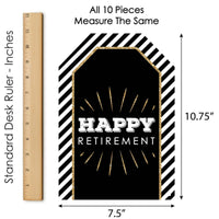 Happy Retirement - Hanging Vertical Paper Door Banners - Retirement Party Wall Decoration Kit - Indoor Door Decor