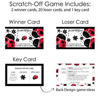Happy Little Ladybug - Baby Shower or Birthday Party Game Scratch Off Cards - 22 ct